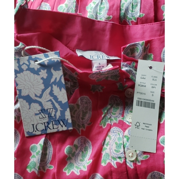 81. SZ Blockprints™ X J.Crew tie-front tiered maxi dress in bright-pink paisley - Picture 10 of 13